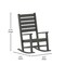 Merrick Lane Fielder 3-Piece Chairs/Table Set for All-Weather Indoor/Outdoor Use with 2 Contemporary Rockers and Stylish End Table
